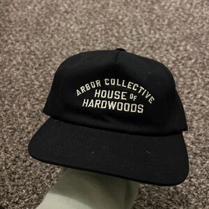 Arbor Black Cap with White Embroidery